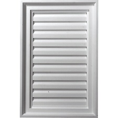 Ekena Millwork Vertical Urethane Gable Vent Louver, Non-Functional, 16"W x 20"H GVVE16X20D